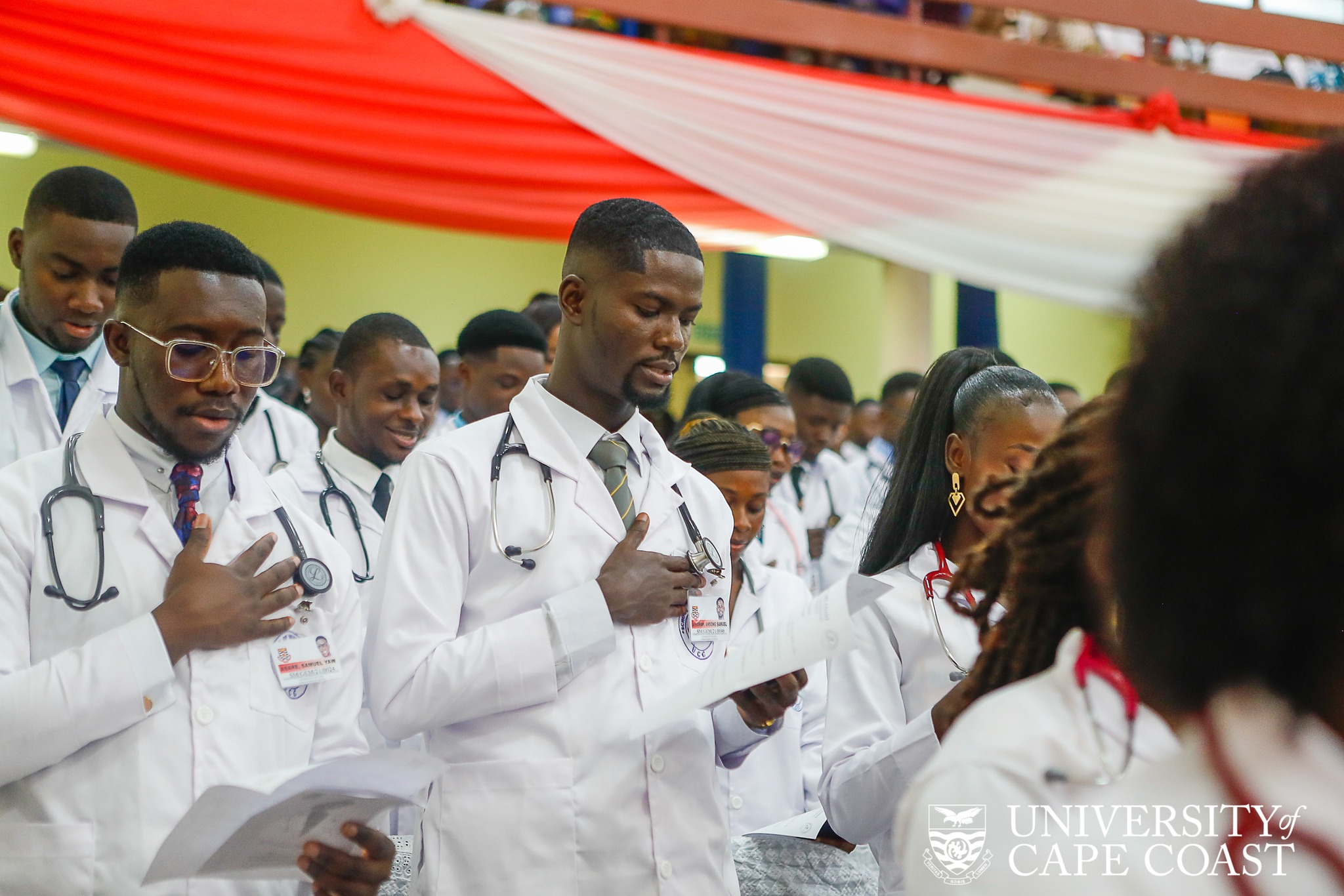 A section of the 141 medical students taking the UCCSMS Oath