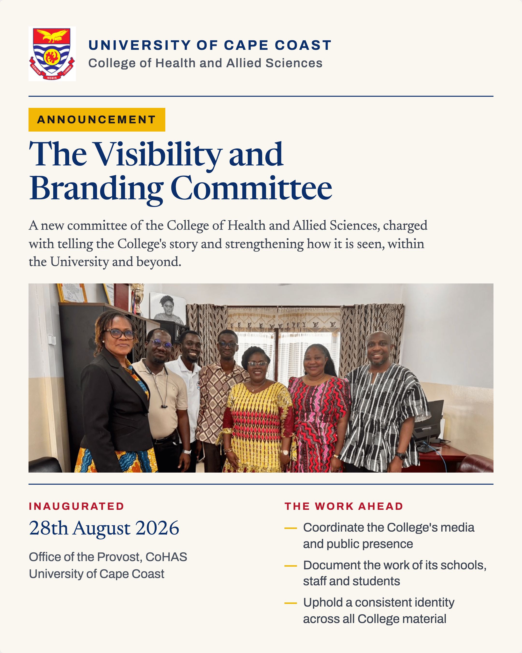 CoHAS Visibility and Branding Committee